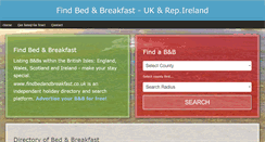 Desktop Screenshot of findbedandbreakfast.co.uk