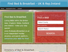 Tablet Screenshot of findbedandbreakfast.co.uk